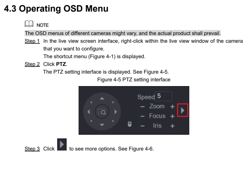 Menu OSD